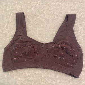 Cotton Knit Woman’s Bra size L, front closure